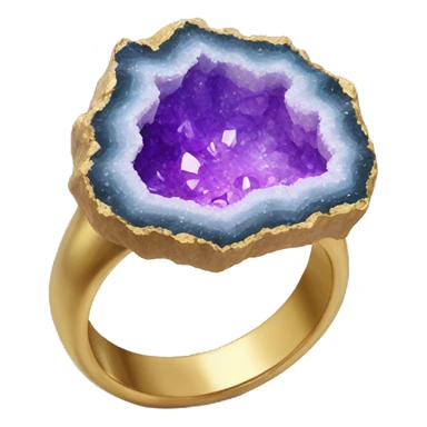 crystal geode ring sticker