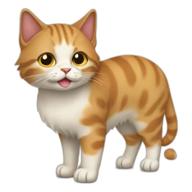 bobtail cat side angle sticker