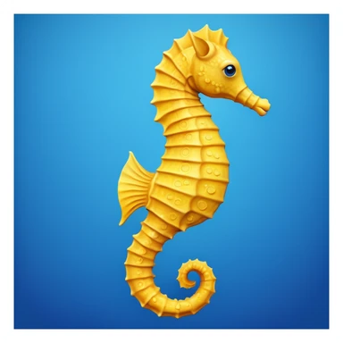 yellow seahorse with blue background sticker
