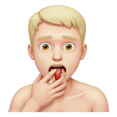 man choking himself  sticker