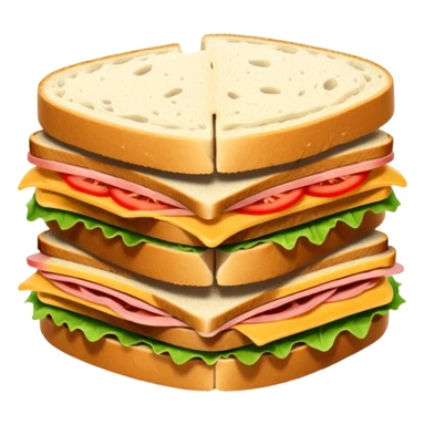 half sliced sandwich with no plate on base sticker