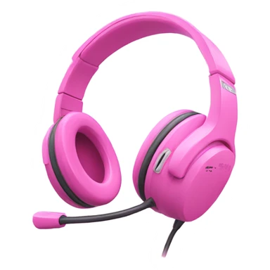 pink gaming headset with microphone sticker