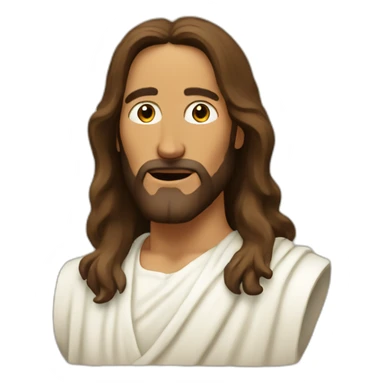 Jesus but with a raptor head sticker