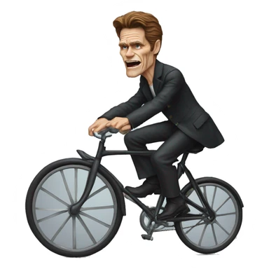Willem Dafoe on a uniycle  sticker