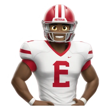 Nebraska Husker football player  sticker