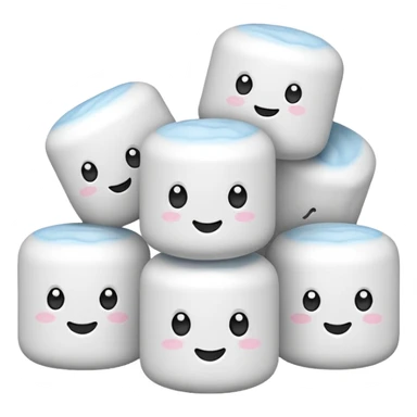a few marshmallows, simple, clear sticker