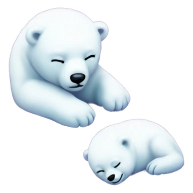 lisa frank neon sleeping polar bear full sticker