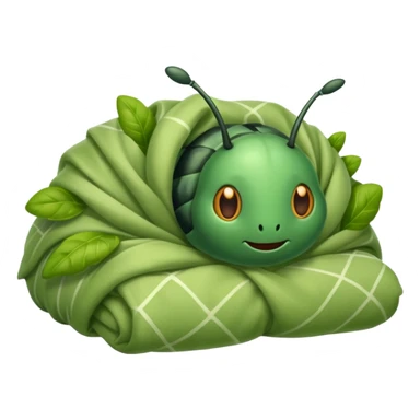 beetle Grub with a blanket in a shrub sticker