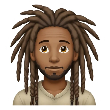 black man with dreads that looks like he don’t care about nothing sticker