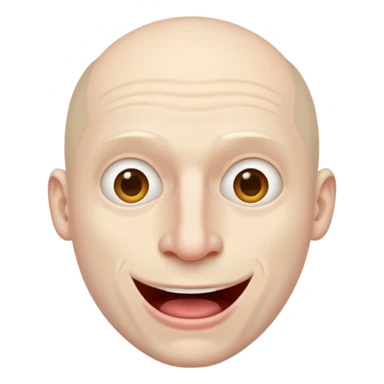 Creepy man with big mouth and no nose and ears no nise sticker