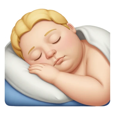 Fat person sleeping  sticker