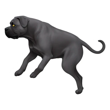 Blue and gold Cane Corso chasing a bird. sticker