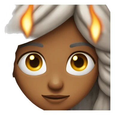 Fire heart eyes sticker