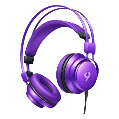glitter purple headset sticker
