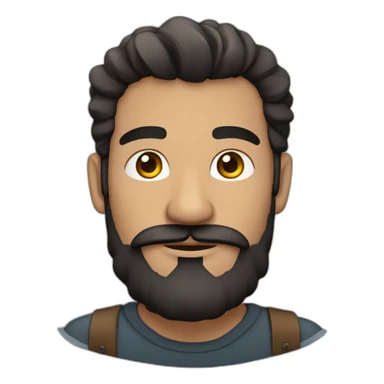 Hombre con barba y tatuaje sticker