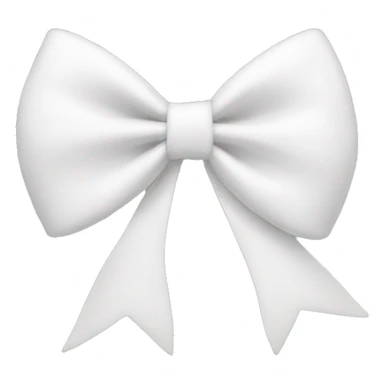 White bow with a heart in the side  sticker