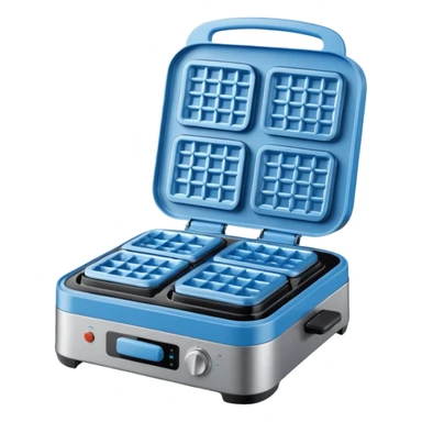 blue waffle maker sticker