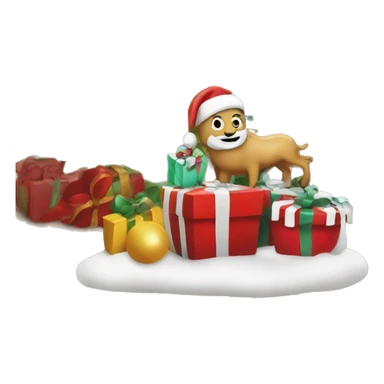 Christmas decorations in a home  sticker