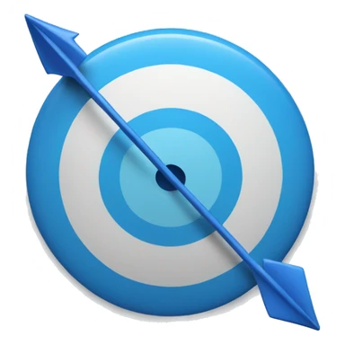 blue target with arrow sticker