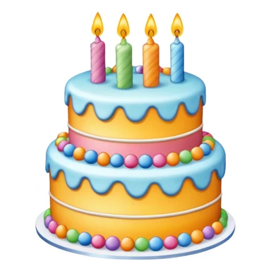 Happy birthday cake sticker