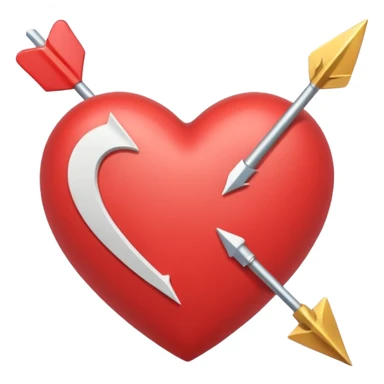 heart with arrow white neutral colors sticker