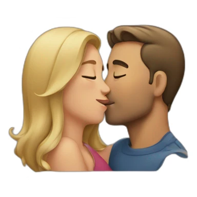 Man kissing woman sticker