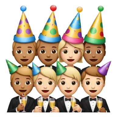 emoticon party sticker