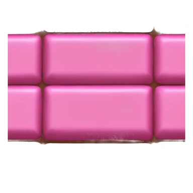 Realistic pink chocolate bar sticker
