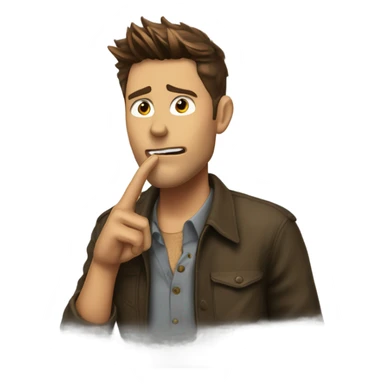 Dean Winchester blowing a kiss sticker