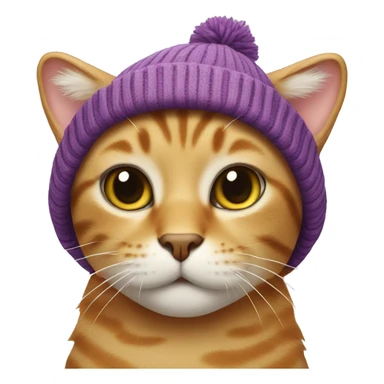 cat wearing a beanie sticker