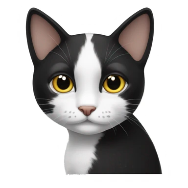 A black and white cat named bandit sticker