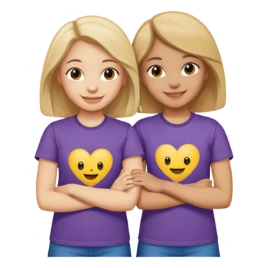 Two Girls with their arms around each other at summer camp sticker