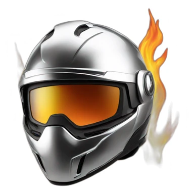 fire chrome motorcycle helmet sticker