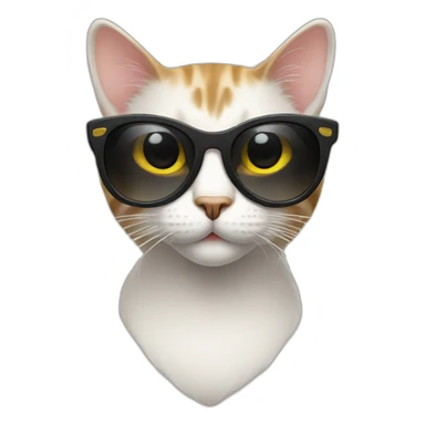 Cat with thug sunglasses sticker
