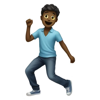 Boy dancing on the dangefloor at a party sticker