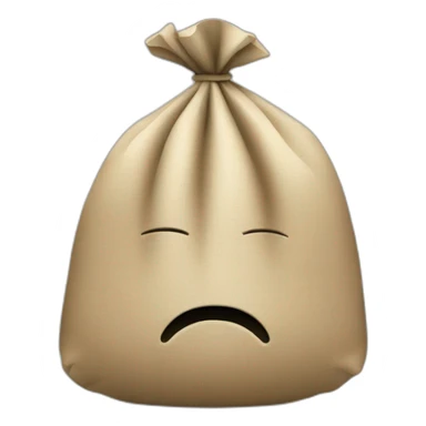 person with a money bag head sticker