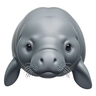 Cinematic realistic 3D Florida manatee in water  sticker