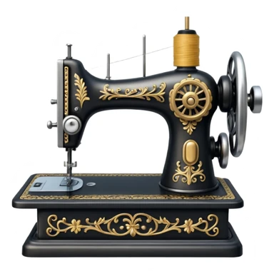 an old fashioned sewing machine sticker