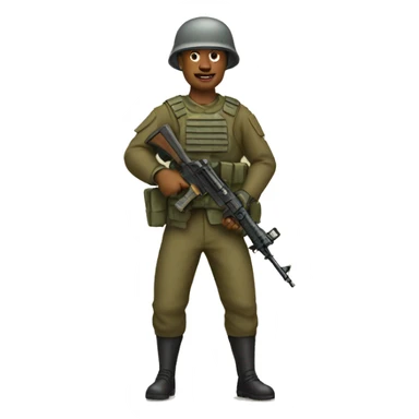 Soldat tenant un fusils  sticker