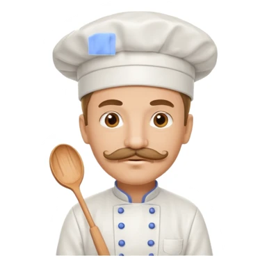 chef with mustache sticker