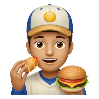 comiendo hamburguesa sticker