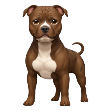 dark brown brindle staffordshire bull terrier sticker
