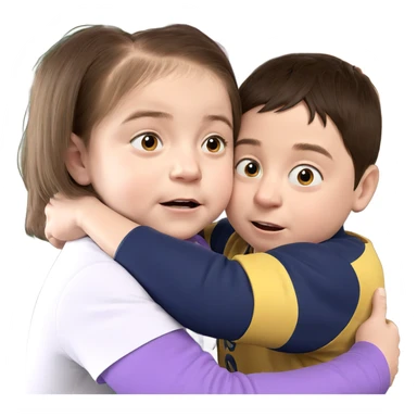 brothers sharing a warm hug sticker