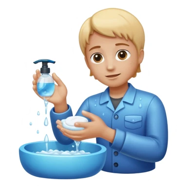 wash hands with soap and water sticker