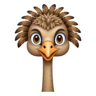 Je voudrais un emoji d'une autruche merci sticker