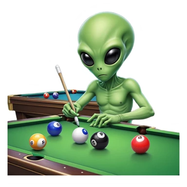 alien billiards  sticker