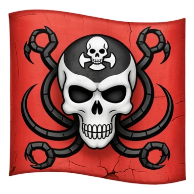 Can you generate me a emoji flag of the fictional world war two team hydra from Captain America? Can you make it the exact logo from the movie? sticker