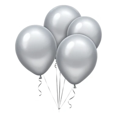 white and silver balloons sticker