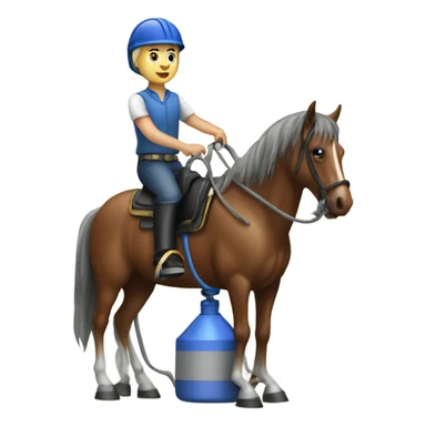 horse riding a vacum sticker