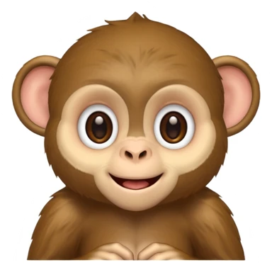 a cute monkey 18x12 pixels sticker